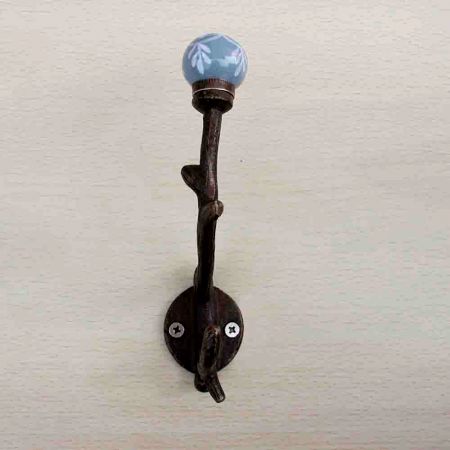 Dark Grey Floral Tree Hook-EHG-26